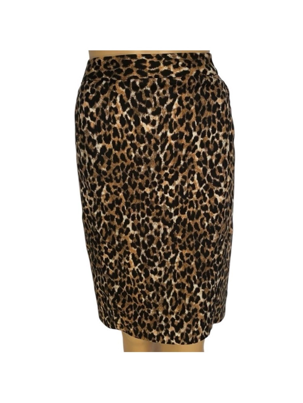 LOFT Leopard Print Pencil Skirt - Brown & Black